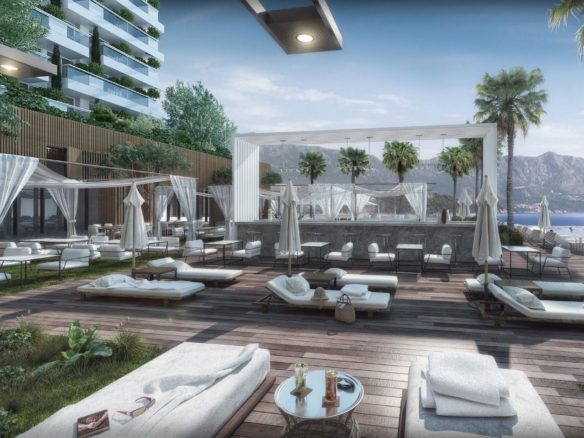 Ekskluzivan trosoban stan 96,13 m² u novom prestižnom kompleksu na prvoj liniji mora,Budva