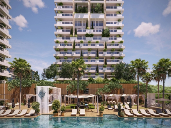 Ekskluzivan jednosoban stan 106.71 m² u novom prestižnom kompleksu na prvoj liniji mora,Budva
