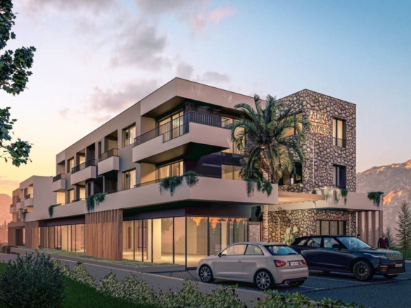 Poslovni prostor 551.46m2 u novom stambenom kompleksu u izgradnji,Radanovici-Kotor