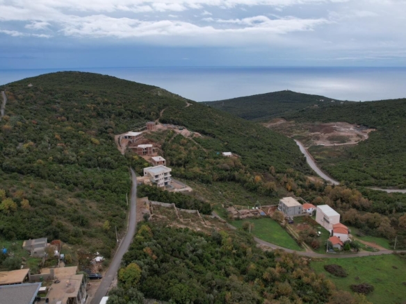 Urbanizovan plac 1460m² sa pogledom na more, Višnjevo, Kotor