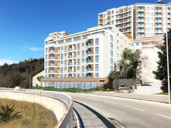 Trosoban stan 91m2 u novom luksuznom stambenom kompleksu u izgradnji u Bečićima, bez poreza, 200 metara od plaže, sa pogledom na more