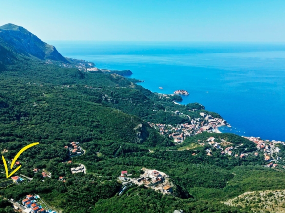 Urbanizovano zemljište 802m² sa panoramskim pogledom na more u Kuljačama, Budva