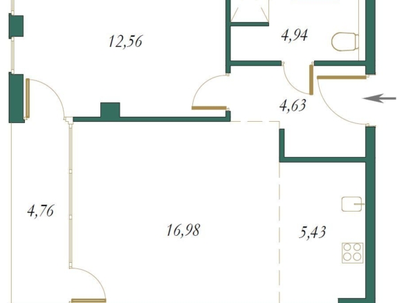 Jednosoban stan 51 m² – Kolašin — fotografija 12