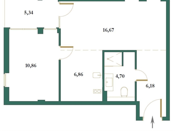 Jednosoban stan 51 m² – Kolašin — fotografija 13