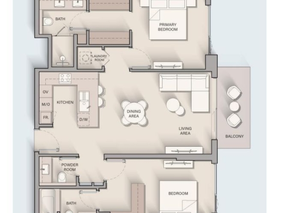 Dvosoban stan 100 m² – Dubai, Inostranstvo — fotografija 16