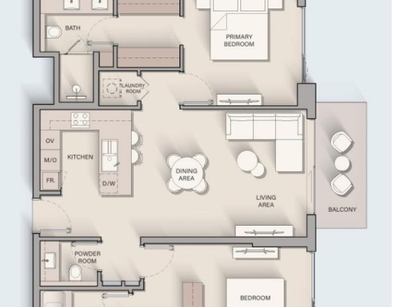 Dvosoban stan 101 m² – Dubai, Inostranstvo — fotografija 9