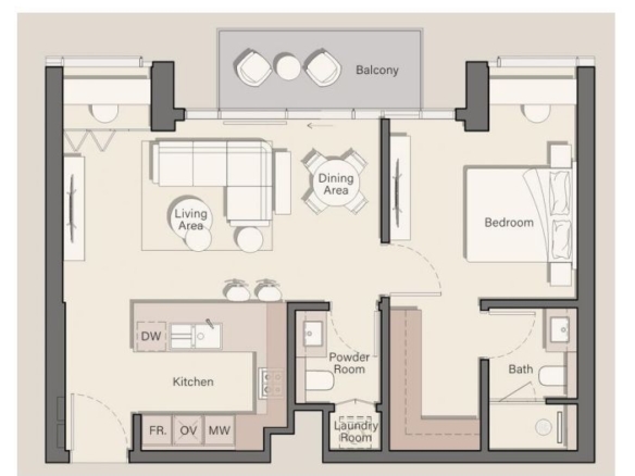 Jednosoban stan 78 m² – Dubai, Inostranstvo — fotografija 15