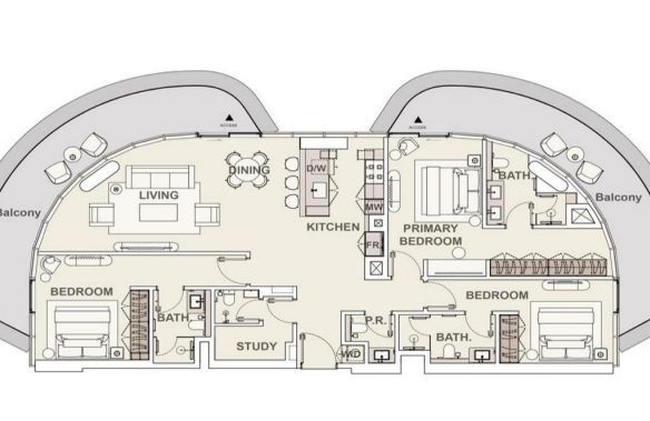 Trosoban stan 211 m² – Dubai, Inostranstvo — fotografija 19