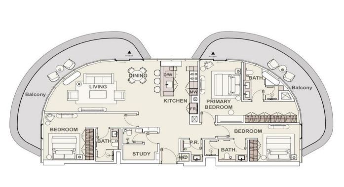 Trosoban stan 211 m² – Dubai, Inostranstvo — fotografija 19