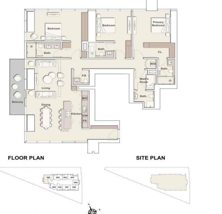 Trosoban stan 223 m² – Dubai, Inostranstvo — fotografija 19