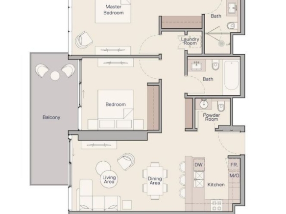 Dvosoban stan 115 m² – Dubai, Inostranstvo — fotografija 10