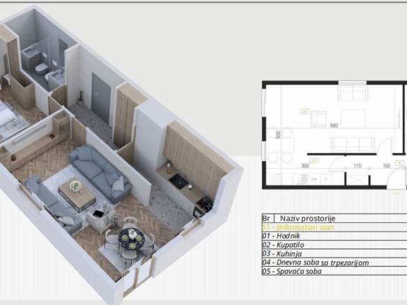 Garsonjera 26 m² – Podkošljun, Budva — fotografija 18
