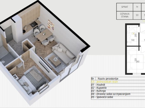 Garsonjera 26 m² – Podkošljun, Budva — fotografija 20