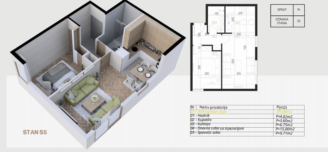 Jednosoban stan 53 m² – Podkošljun, Budva — fotografija 21