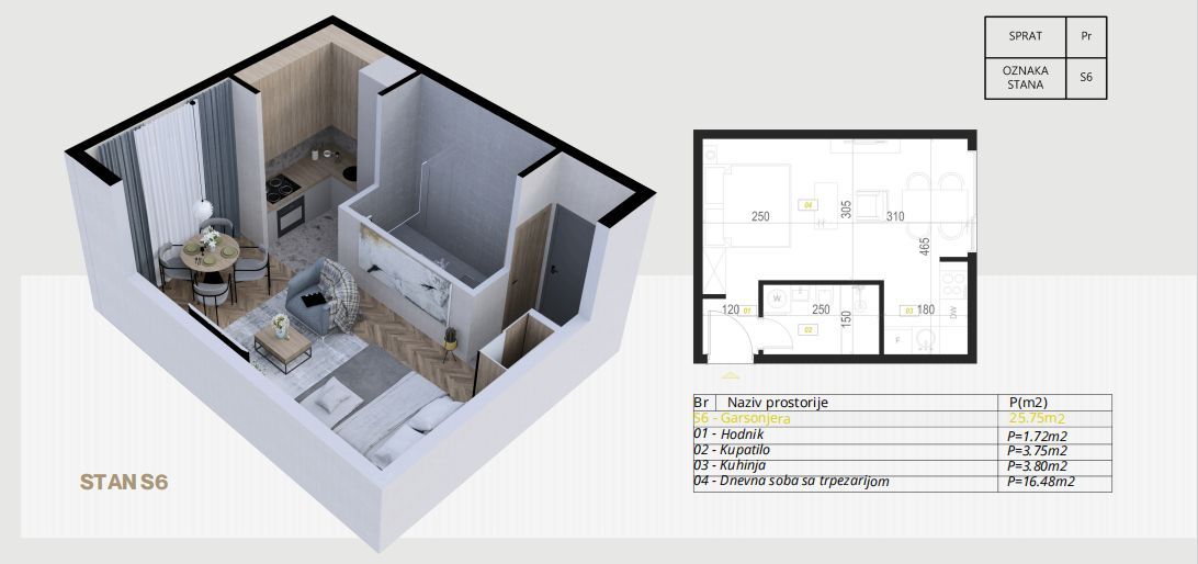 Jednosoban stan 52 m² – Podkošljun, Budva — fotografija 21