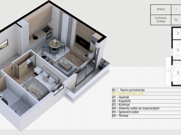 Garsonjera 26 m² – Podkošljun, Budva — fotografija 17