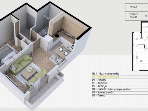 Garsonjera 26 m² – Podkošljun, Budva — fotografija 16