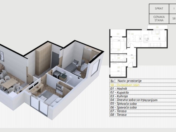 Garsonjera 26 m² – Podkošljun, Budva — fotografija 15