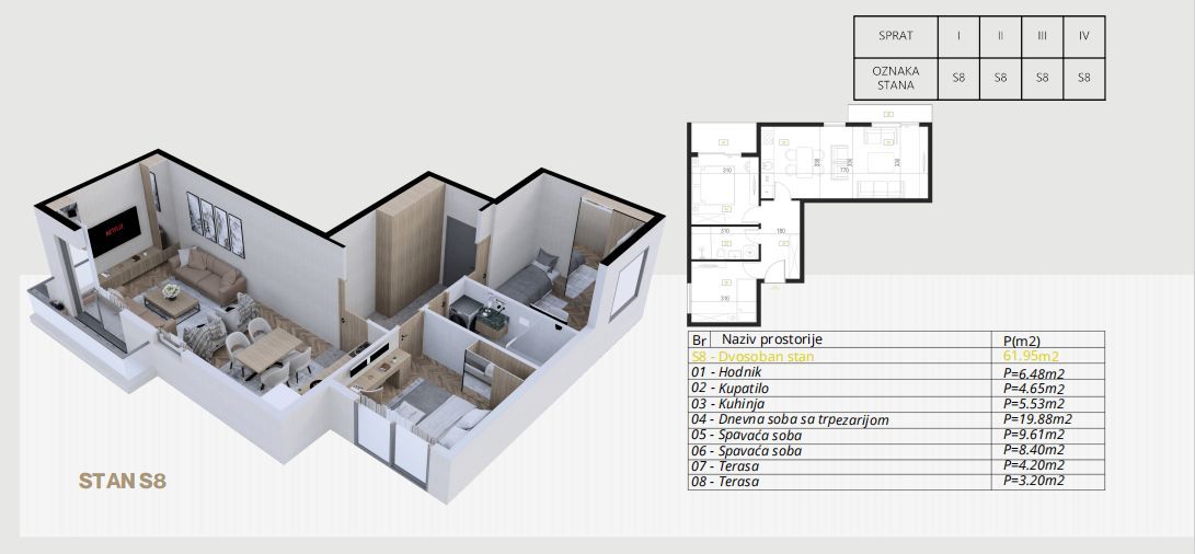 Garsonjera 26 m² – Podkošljun, Budva — fotografija 15
