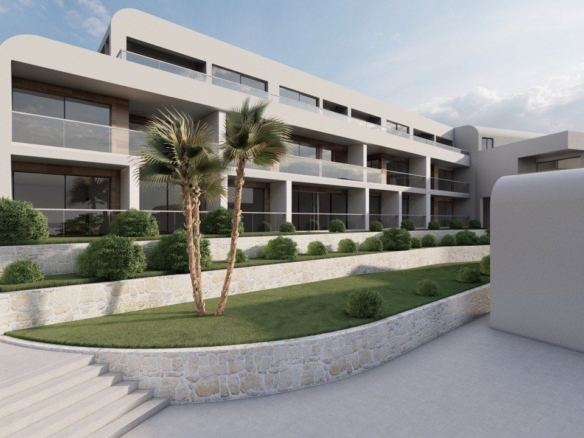 Jednosoban apartman 94.1m2 u novom kompleksu sa panoramskim pogledom na more – Tivat