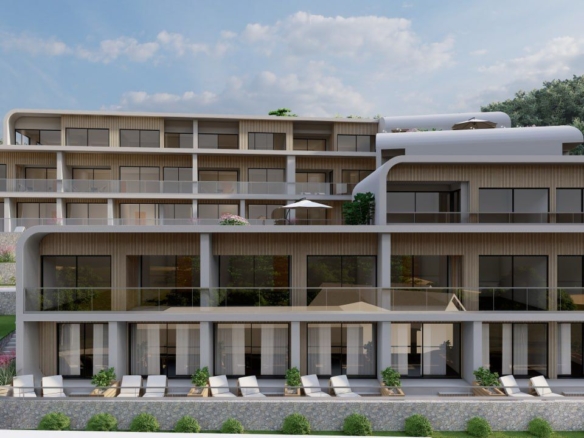 Jednosoban apartman 66.54m2 u novom kompleksu sa panoramskim pogledom na more – Tivat