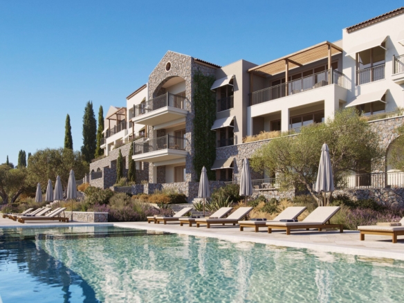 Dvosoban apartman sa pogledom na golf i more – 118 m² + dvoriste 42,92m², Luštica Bay (mogućnost odloženog plaćanja)
