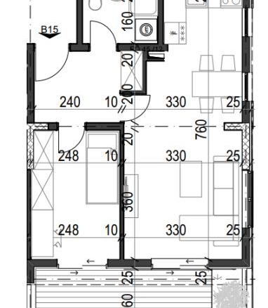 Jednosoban stan 46.87m² u luksuznom kompleksu Palazzo Jaz sa bazenom – Kovačko Polje, Kotor (Mogućnost odloženog plaćanja)