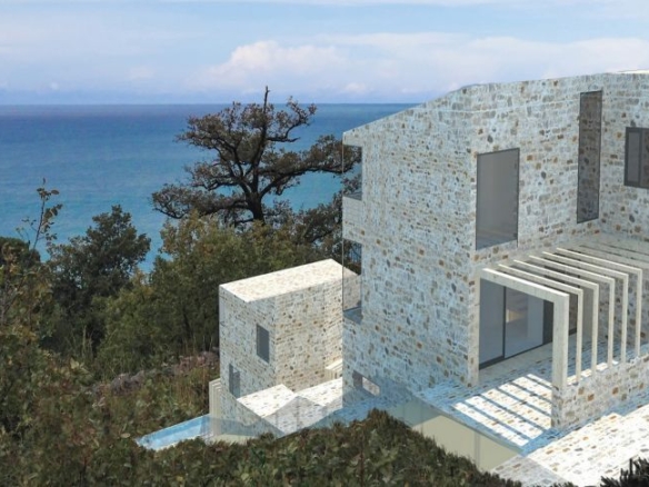 Prodaja zemljišta 1.000 m² sa panoramskim pogledom na more i projektom za dve luksuzne vile – Reževići, Budva