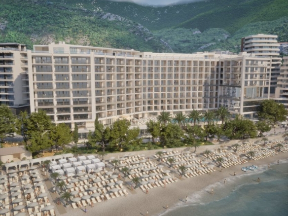 Prodaja dvosobnog apartmana 84 m² u ekskluzivnom stambenom kompleksu u Rafailovićima – prvi red do mora sa privatnom plažom i luksuznim sadržajima