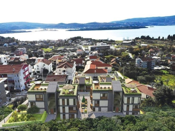 Prodaja jednosobnog stana 57.82m² (45.82 m² stambenog prostora + terasa 12m²)  u novom kompleksu sa bazenom i parkingom – Kava, Tivat