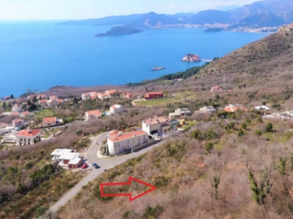 Prodaja urbanizovanog placa 1.262 m² sa pogledom na more – Blizikuće, Budva