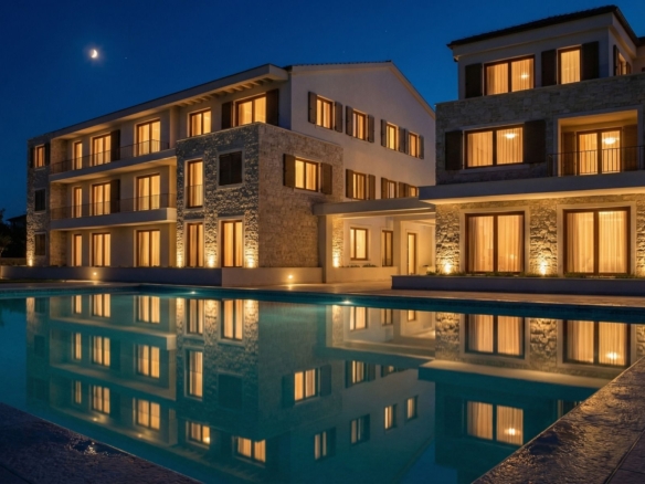 Jednosoban stan 41.70m² u luksuznom kompleksu Palazzo Jaz sa bazenom – Kovačko Polje, Kotor (Mogućnost odloženog plaćanja i kupovine putem hipotekarnog kredita)