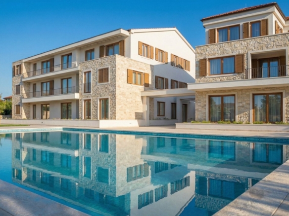 Dvosoban stan 71.44m² u luksuznom kompleksu Palazzo Jaz sa bazenom – Kovačko Polje, Kotor (Mogućnost odloženog plaćanja i kupovine putem hipotekarnog kredita)