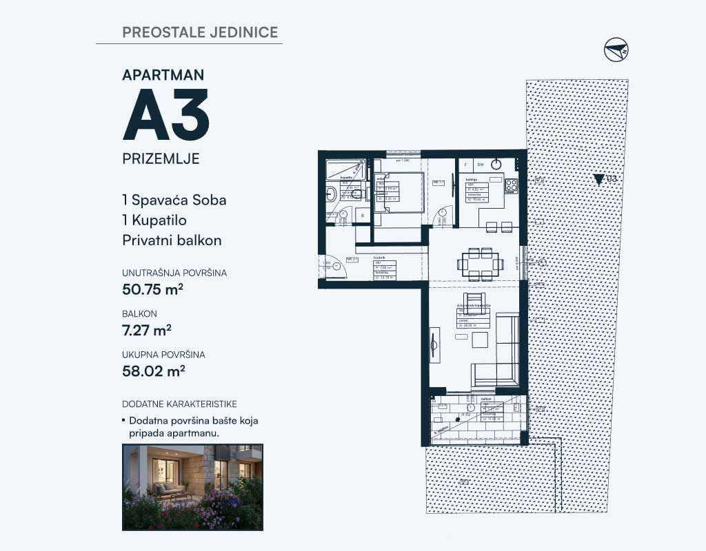 Jednosoban stan 58 m² – Dobrota, Kotor — fotografija 9