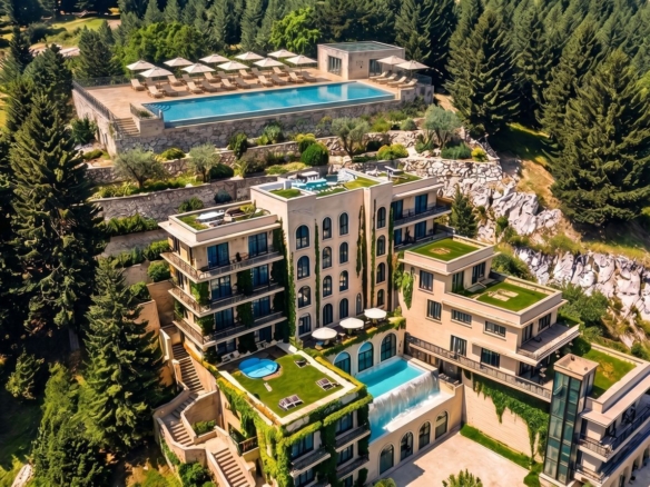 Trosoban stan 358,06m² sa pogledom na more u novom luksuznom kompleksu u Budvi (Mogućnost kupovine putem hipotekarnog kredita)