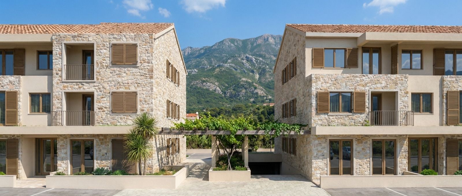 Jednosoban stan 46.87m² u luksuznom kompleksu Palazzo Jaz sa bazenom – Kovačko Polje, Kotor (Mogućnost odloženog plaćanja)