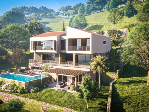 Prodaja urbanizovanog zemljišta 1.500m² sa projektom za luksuznu vilu – Skočidjevojka, Reževići