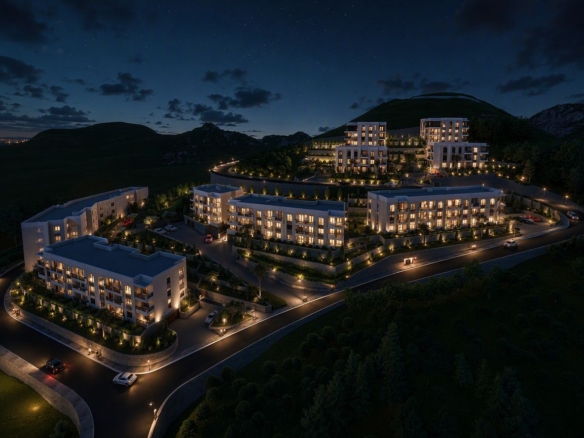 Jednosoban stan 47.54 m² u novom kompleksu sa bazenom i pogledom na more – Dubovica, Budva | Bez plaćanja poreza 3%