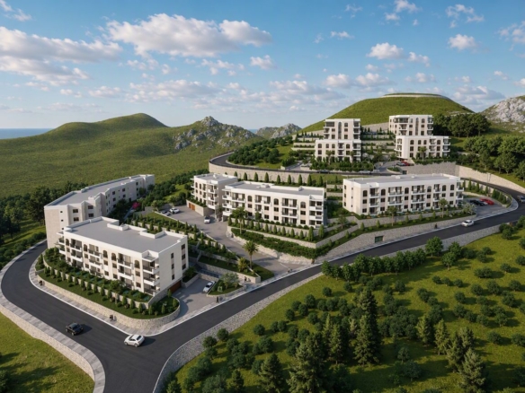 Dvosoban stan 71,02 m² u novom kompleksu sa bazenom i pogledom na more – Dubovica, Budva | Bez plaćanja poreza 3%