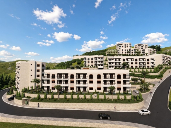 Jednosoban stan 47.71 m² u novom kompleksu sa bazenom i pogledom na more – Dubovica, Budva | Bez plaćanja poreza 3%