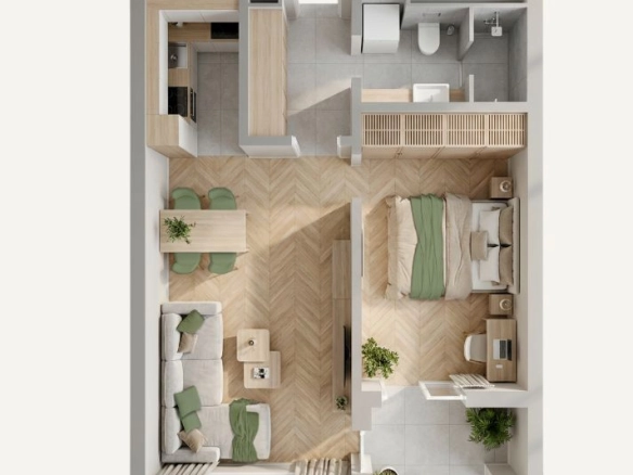 Jednosoban stan 52 m² – Petrovac, Budva — fotografija 2