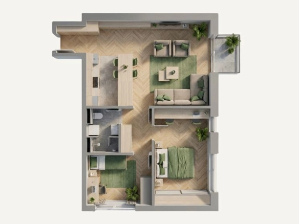 Dvosoban stan 68 m² – Petrovac, Budva — fotografija 2