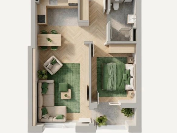 Jednosoban stan 51 m² – Petrovac, Budva — fotografija 2