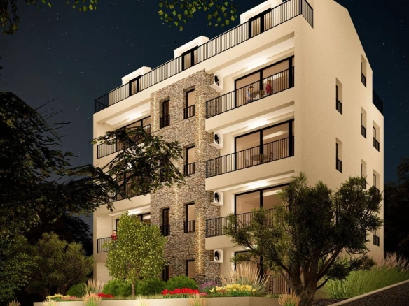 Prodaja novog jednosobnog stana 52m2 u stambenom kompleksu u izgradnji – Lazi, Budva