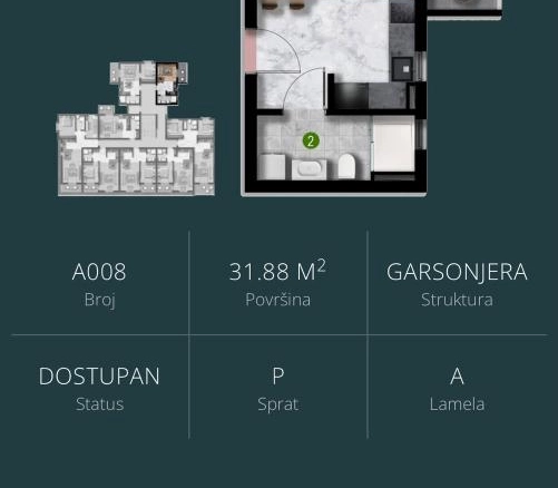 Garsonjera u novogradnji