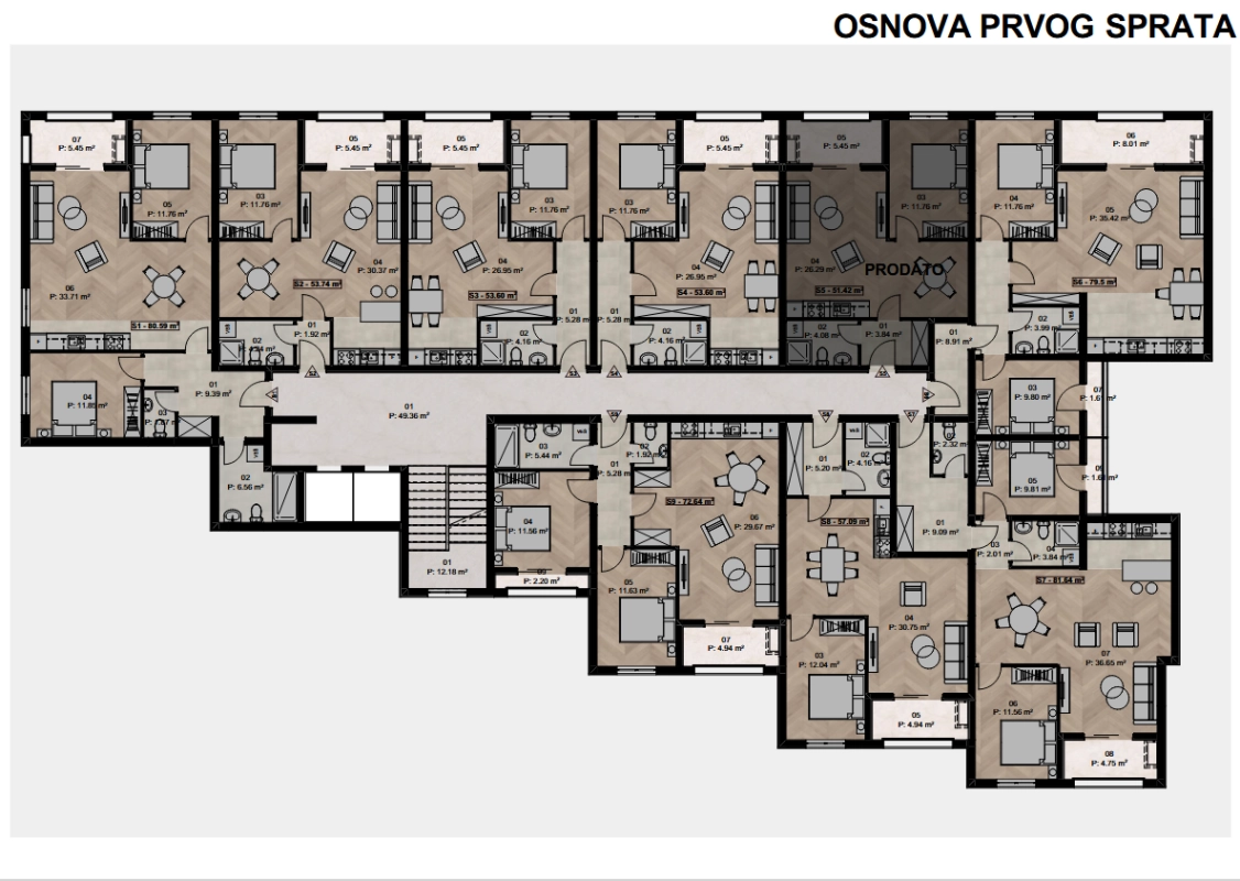 Dvosoban stan 82 m² – Ilino, Bar — fotografija 9