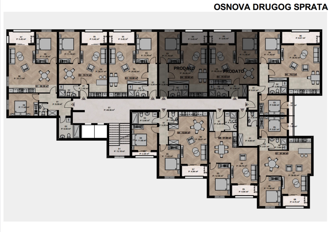 Dvosoban stan 82 m² – Ilino, Bar — fotografija 10