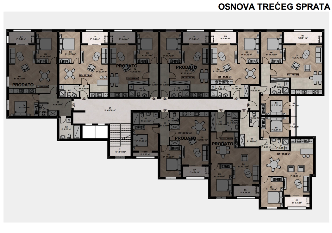 Dvosoban stan 82 m² – Ilino, Bar — fotografija 11