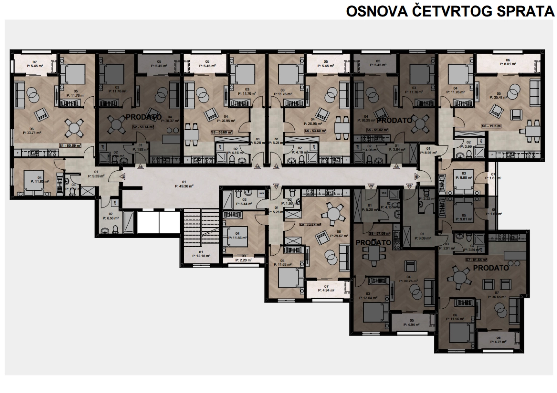 Dvosoban stan 82 m² – Ilino, Bar — fotografija 12
