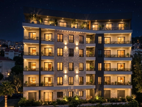 Studio apartman 32,81m2 sa pogledom na more u novom kompleksu u izgradnji – Bečići